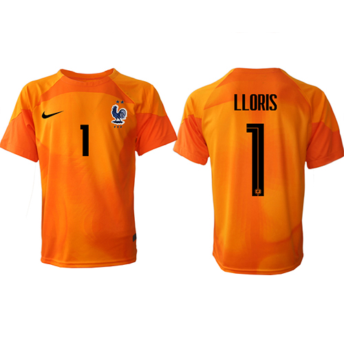 Frankrike Hugo Lloris #1 Målvakt Hemma matchtröja VM 2022 Kortärmad Billigt